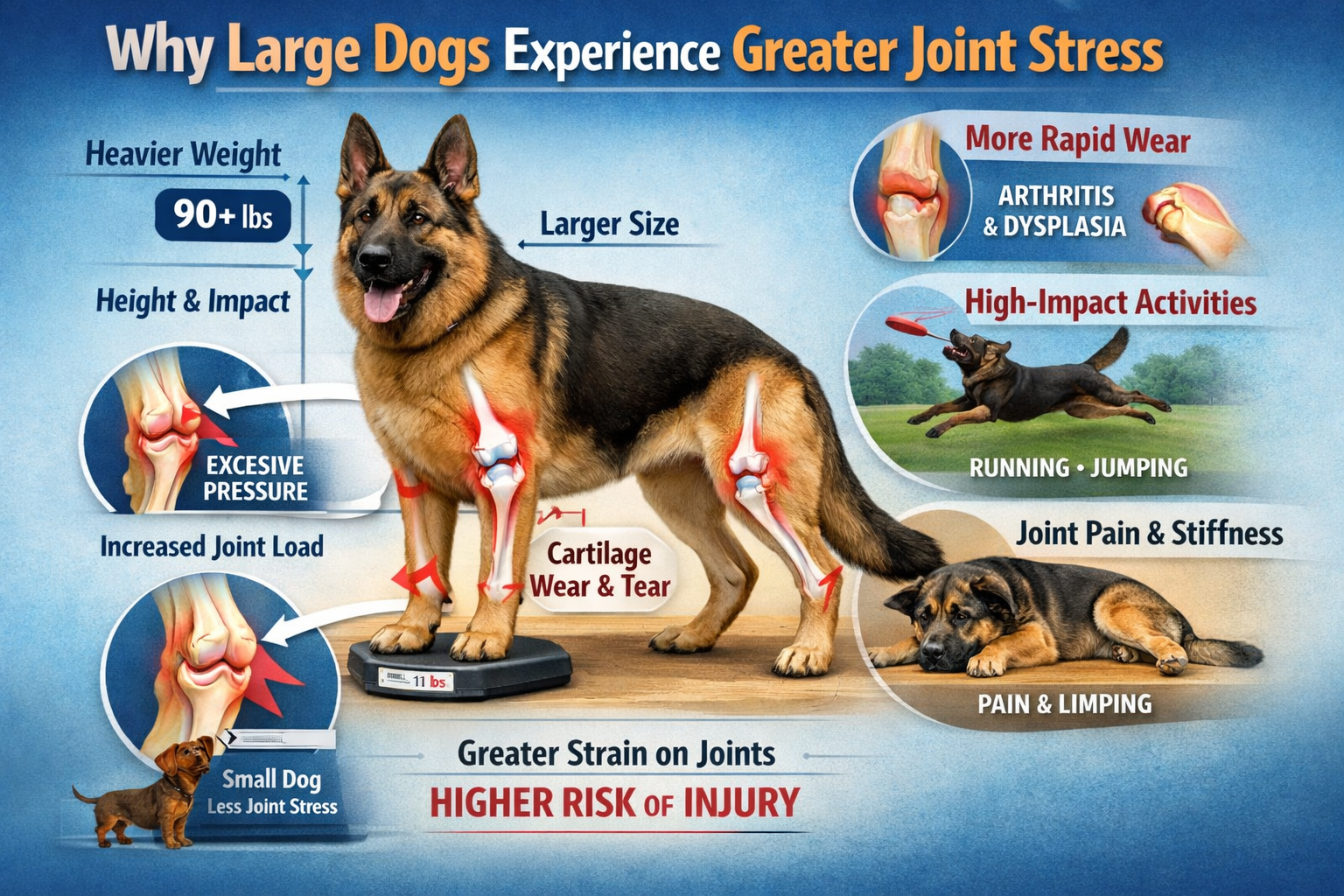 Why Large Dogs Experience Greater Joint Stress