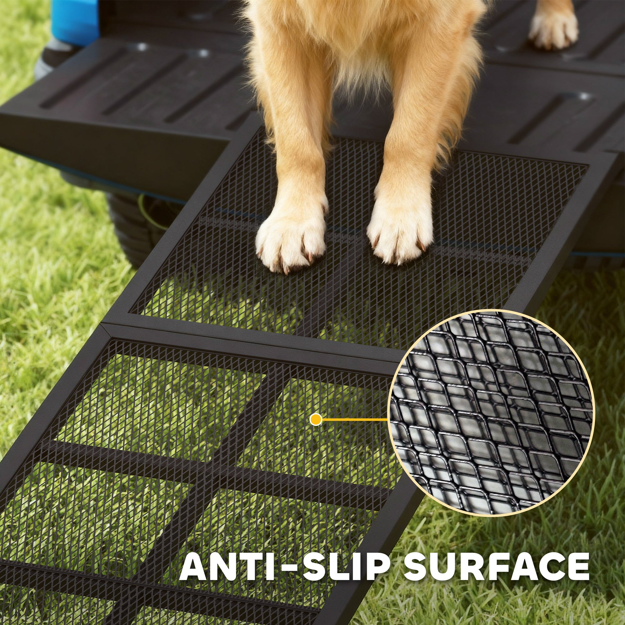 SteelStride™ 132 lbs Folding Dog Car Ramp – 75