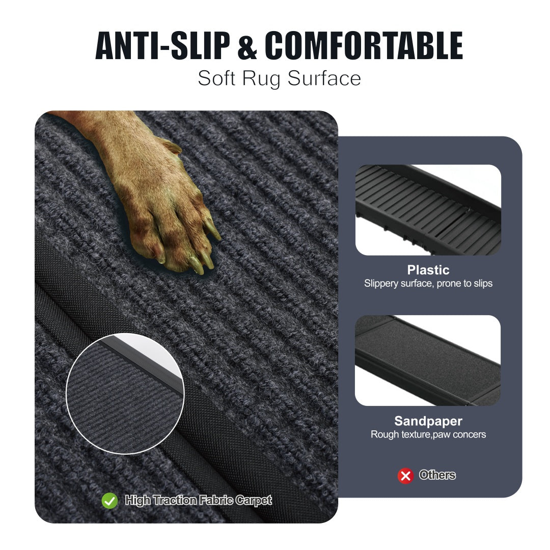 FlexStride 65’’ dog ramp with black anti-slip high-traction mat