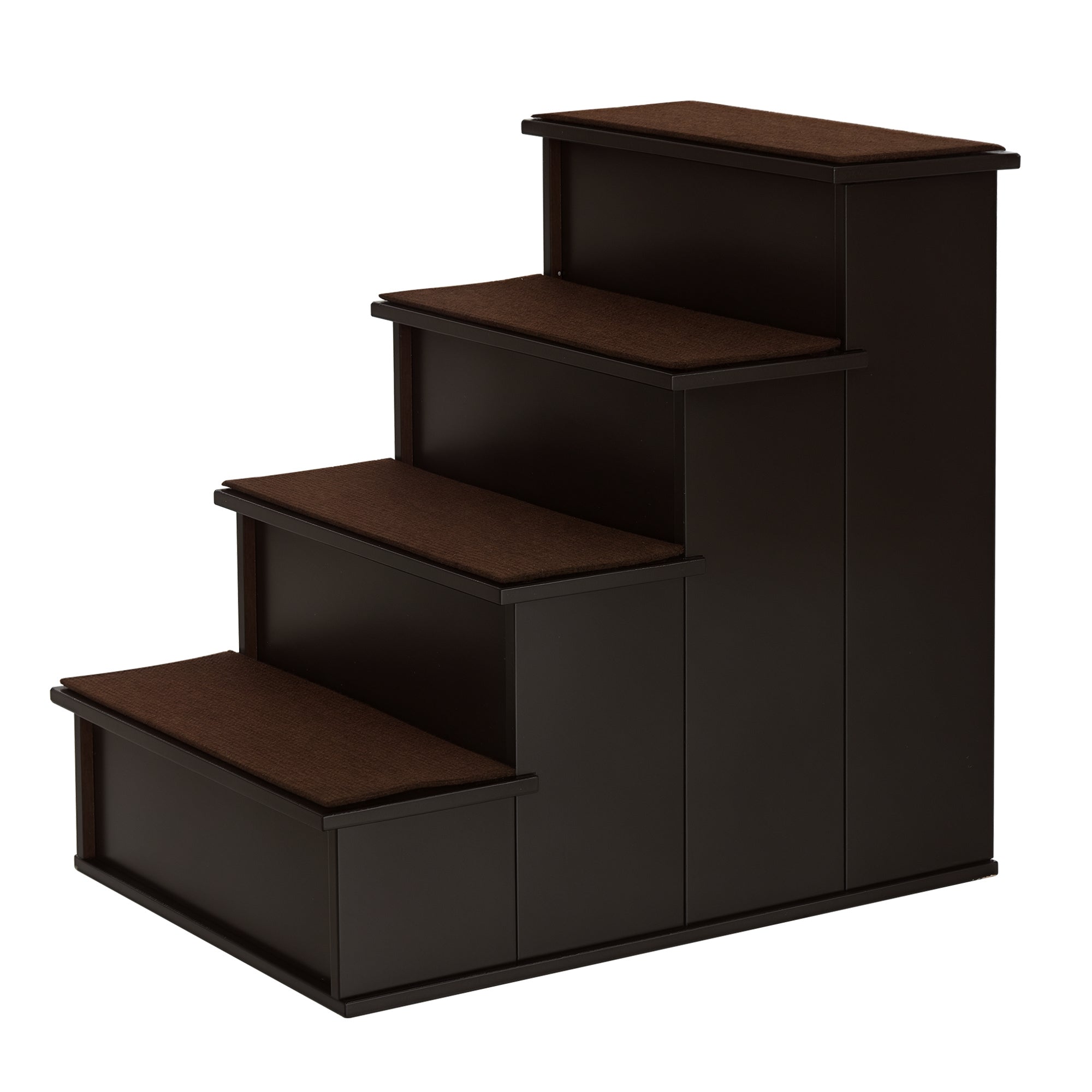 SoftStep™ 66 lbs 4-Step Pet Stairs with Removable Plush Cover – Brown