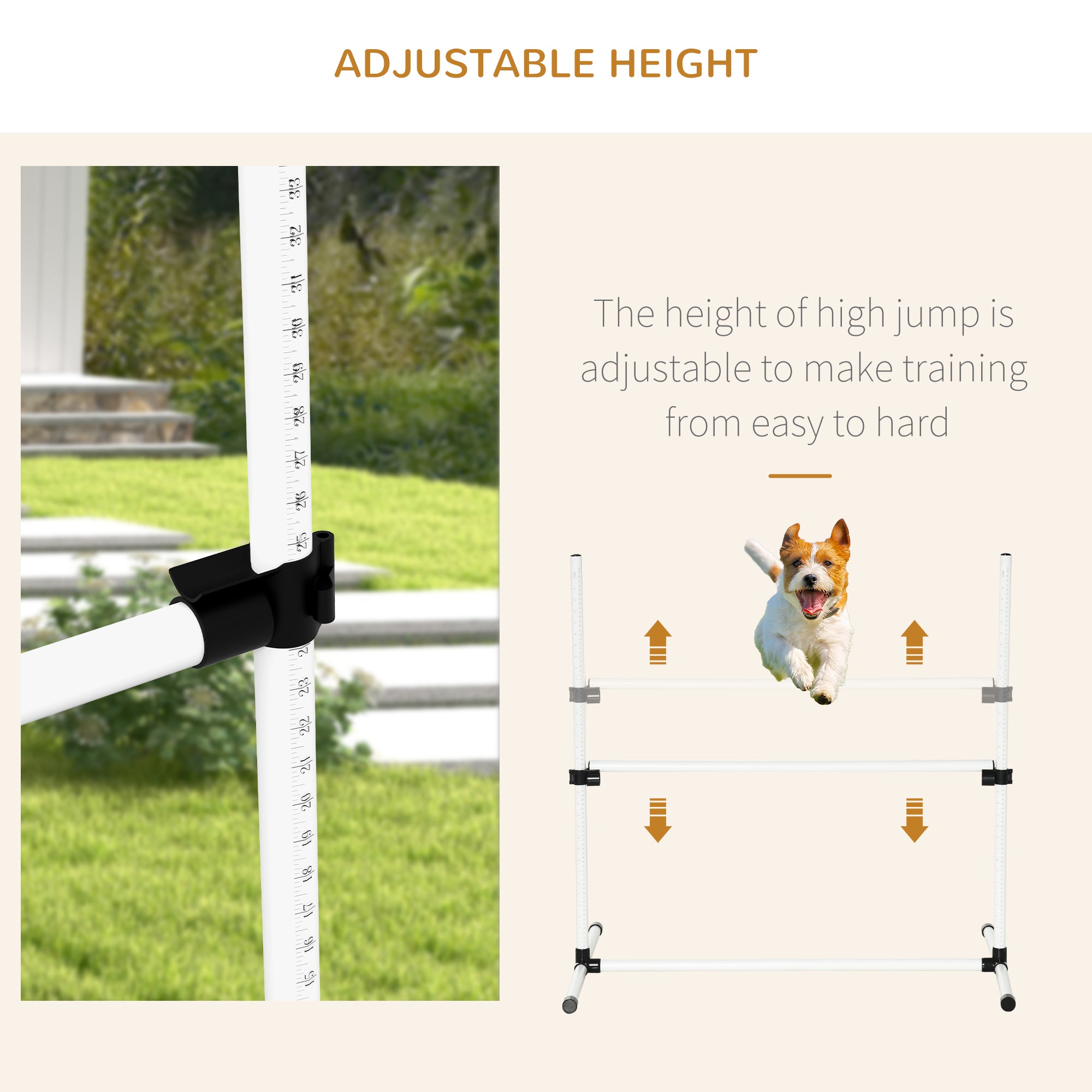 AgiliJump™ 4-Piece Adjustable Dog Agility Training Set