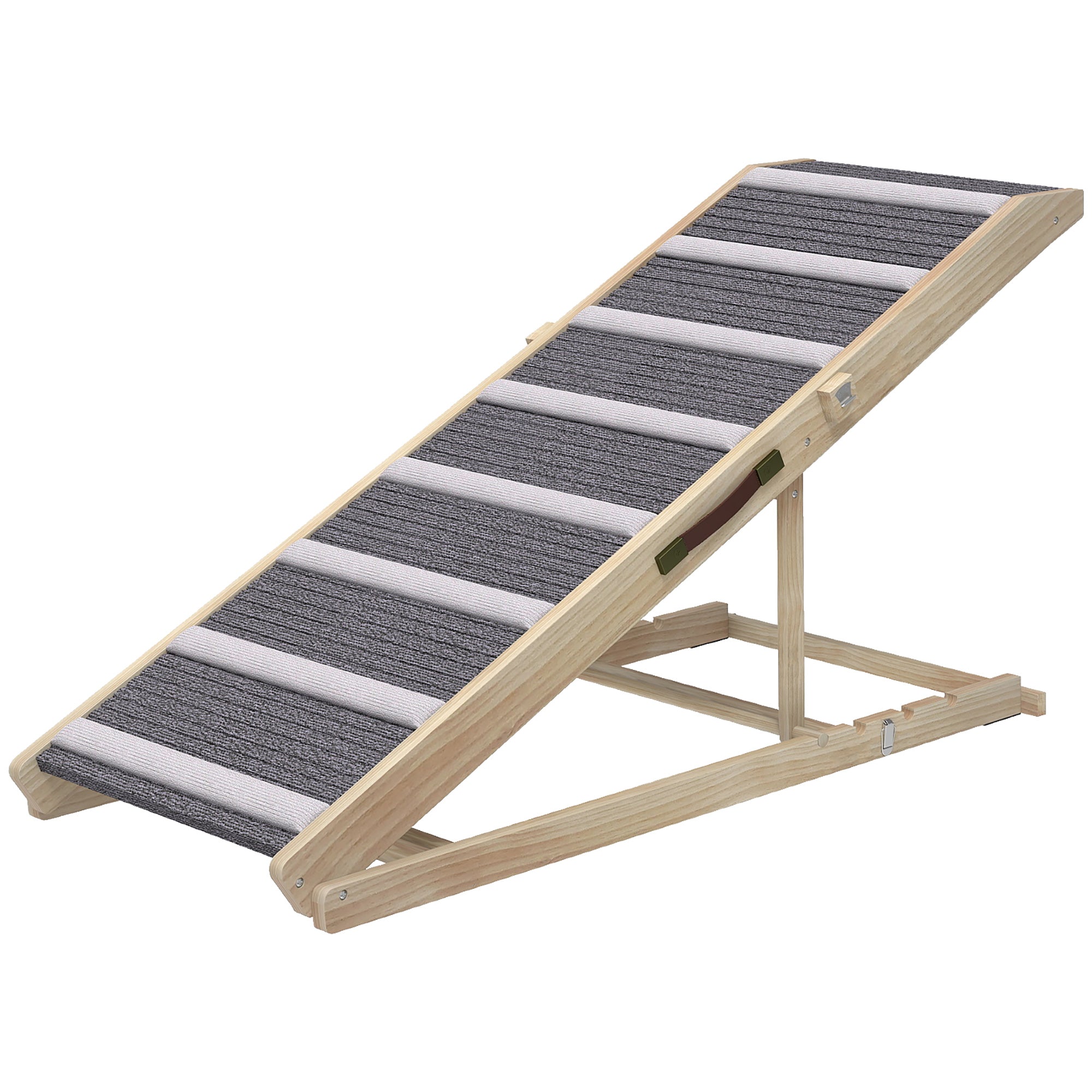LiftBridge™ 110 lbs Adjustable Folding Dog Ramp – 4 Height Settings