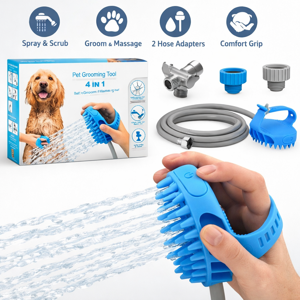 HydraWash™ Pet Bath Massage Brush