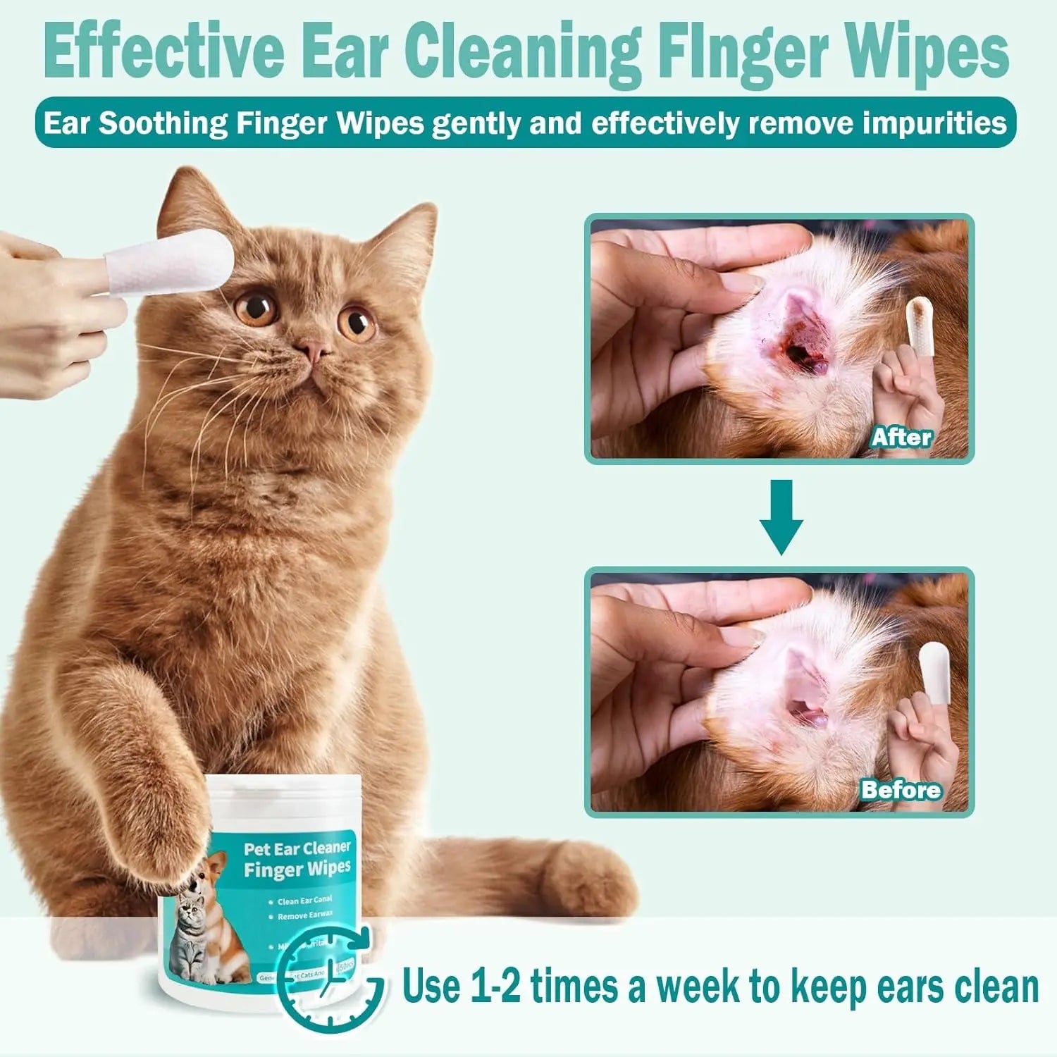 PureEar™ Pet Ear Cleaning Wipes
