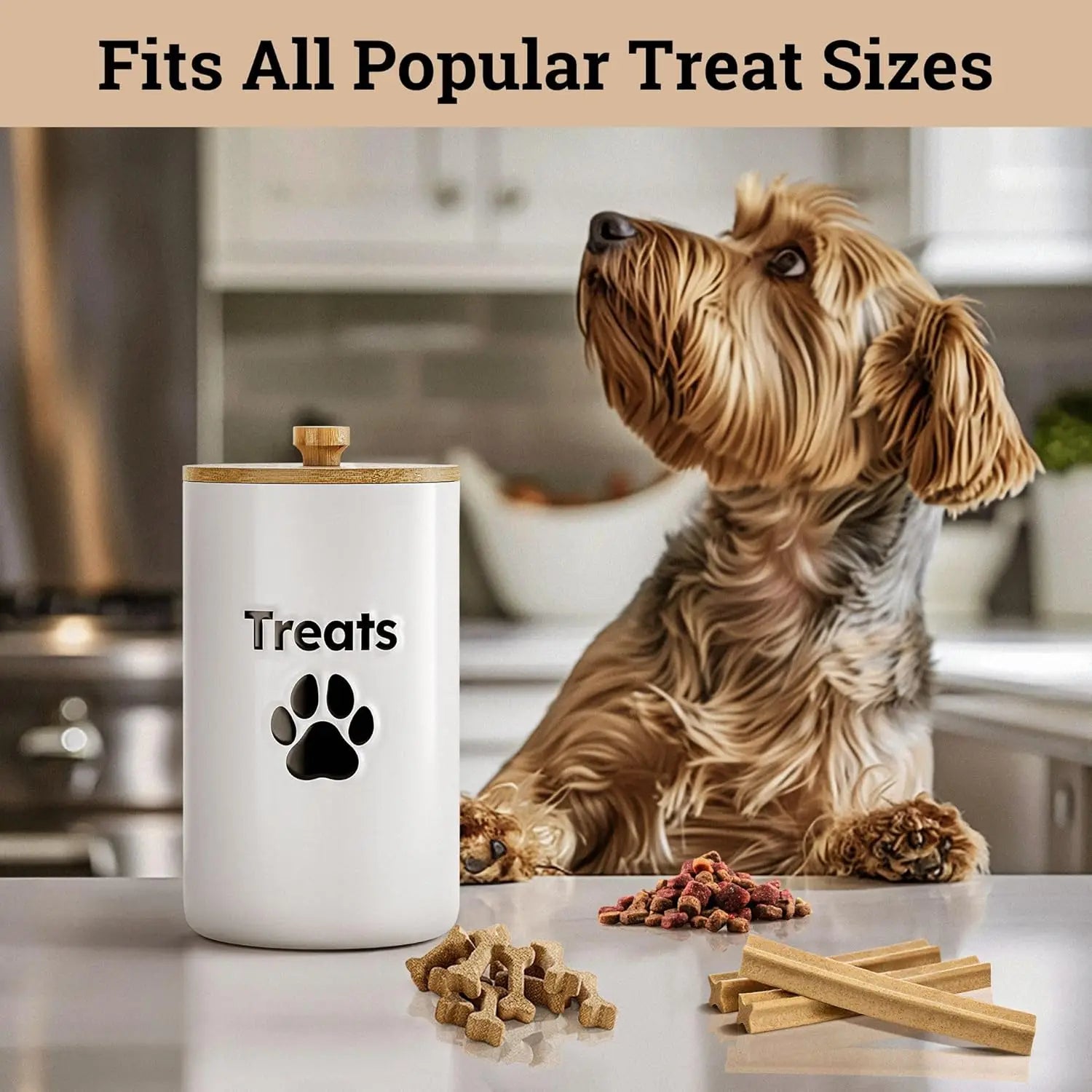 FreshSeal™ Ceramic Pet Treat Jar