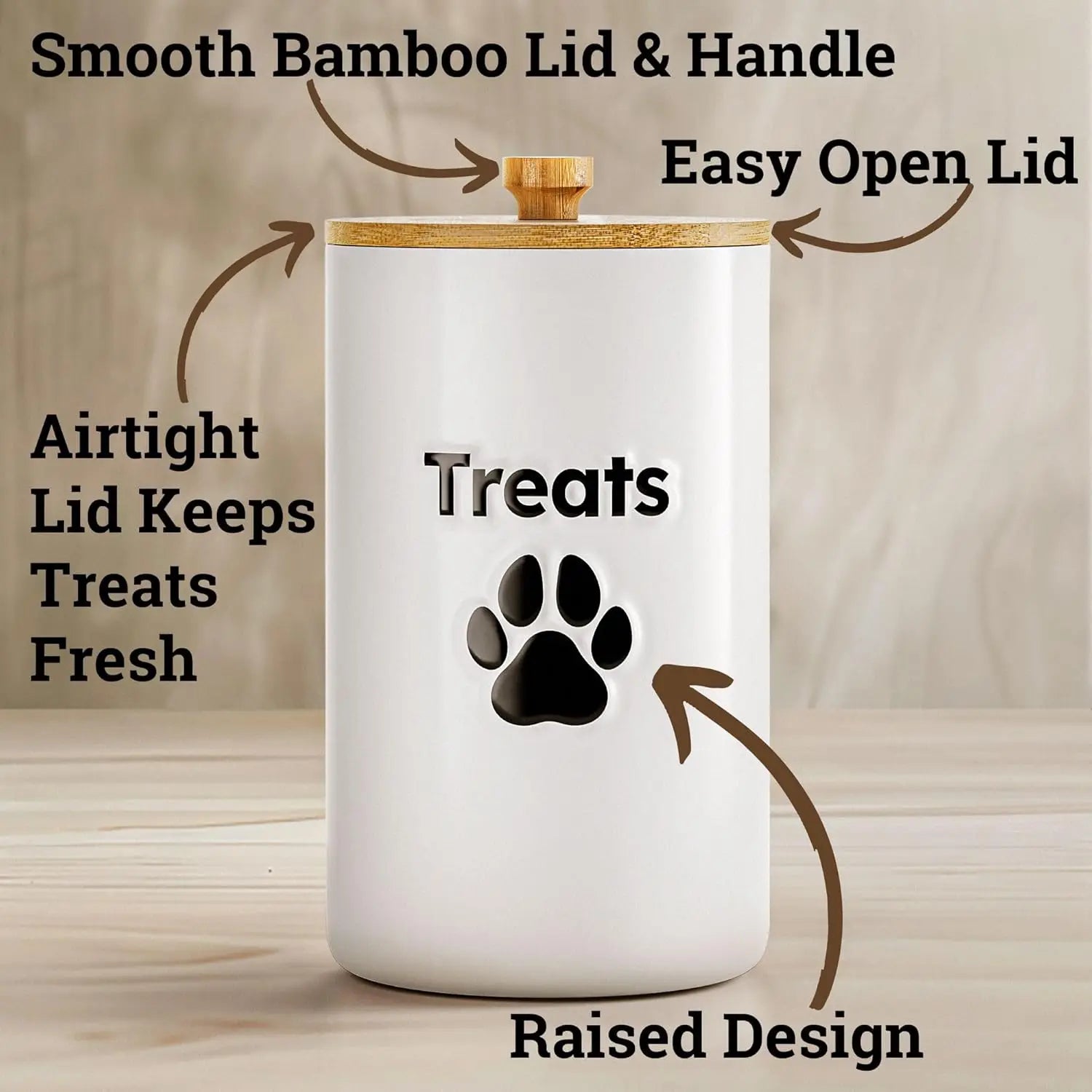FreshSeal™ Ceramic Pet Treat Jar