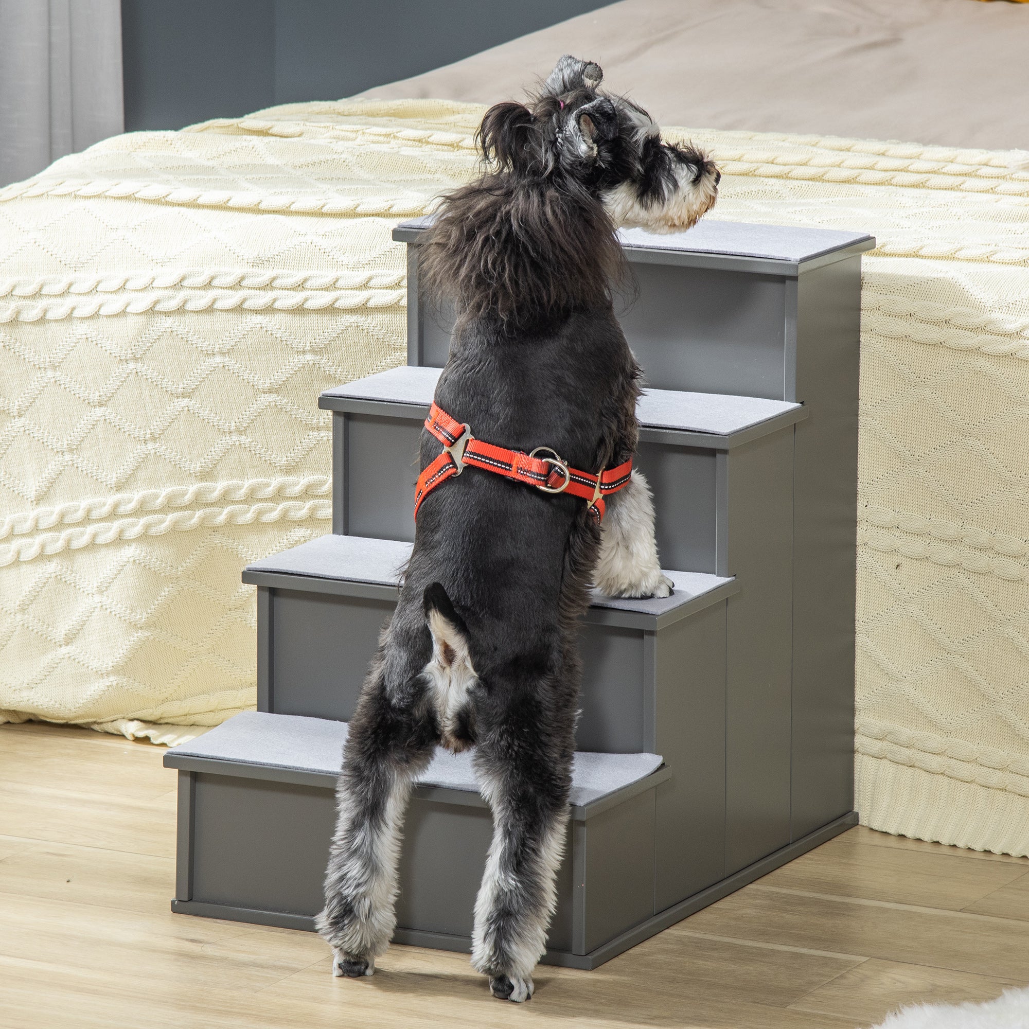 SoftStep™ 66 lbs 4-Step Pet Stairs with Removable Cushioned Cover