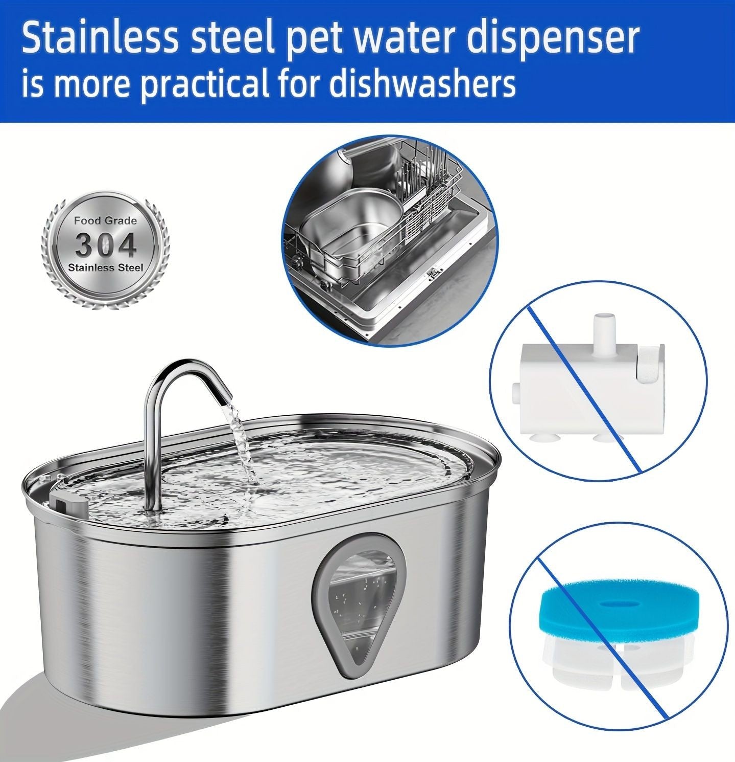 Distribuidor de água para animais de estimação de grande capacidade 3,5L font