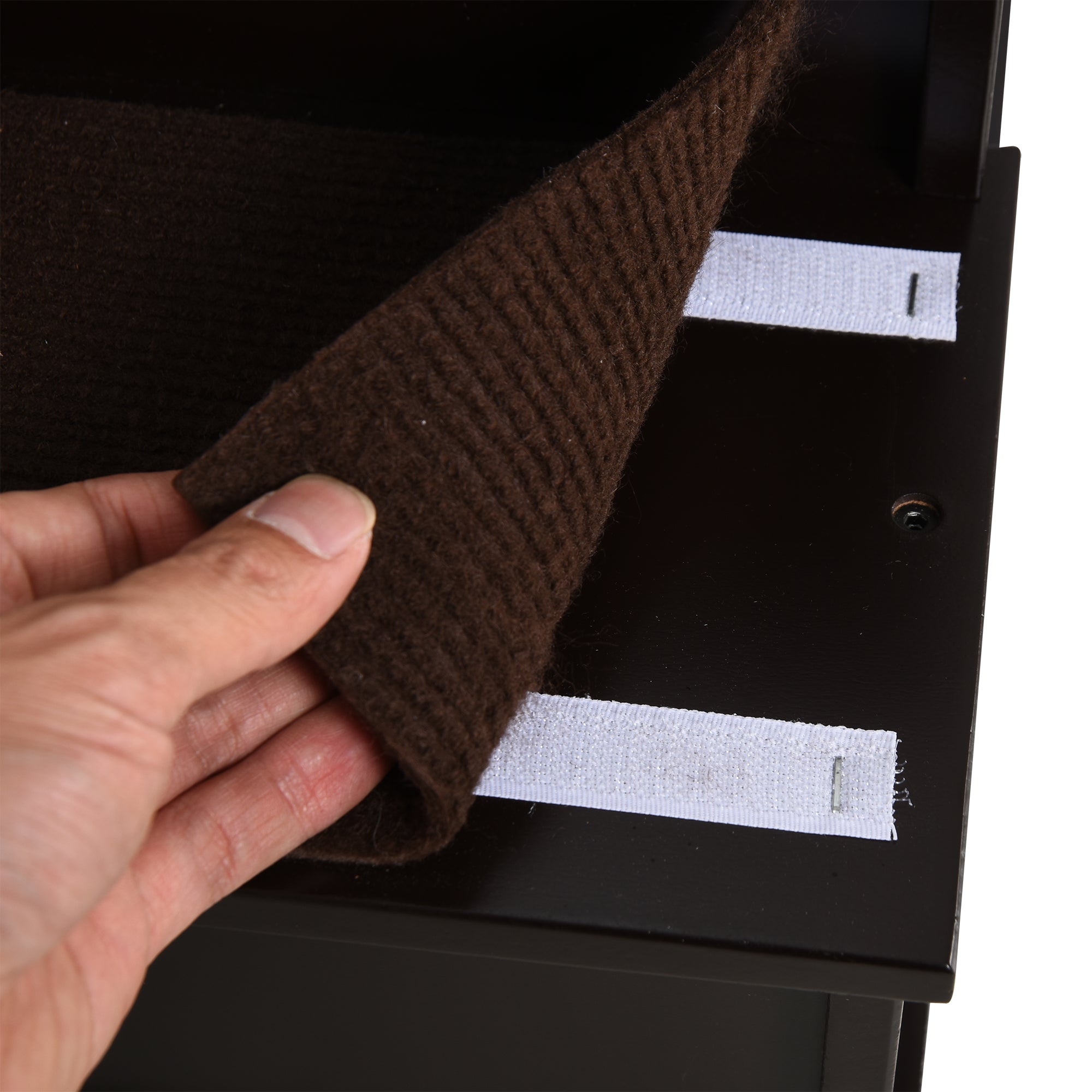 SoftStep™ 66 lbs 4-Step Pet Stairs with Removable Plush Cover – Brown