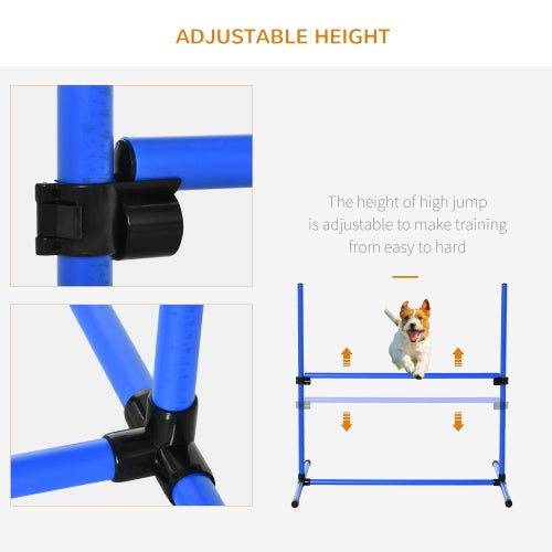 AgiliJump 4-piece adjustable blue black dog jump hurdle set